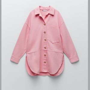 Pink Zara over shirt